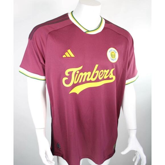 ADIDAS Portland Timbers Men's XL Crimson Archive Team Jersey 2024 MSRP $150 - Picture 9 of 13